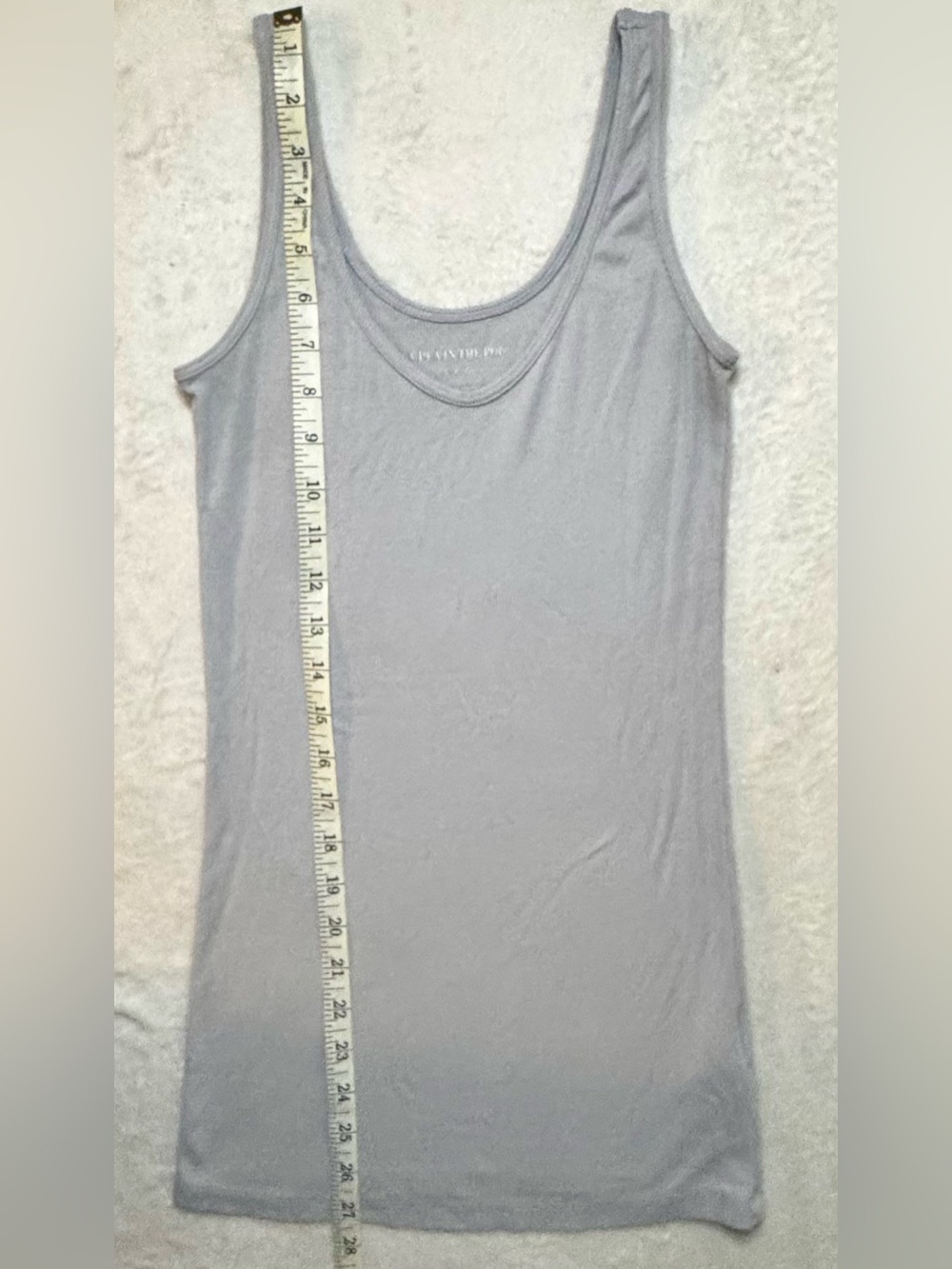 Classic Maternity Scoop Neck Tank Top - Small Light Grey - Picture 5 of 7